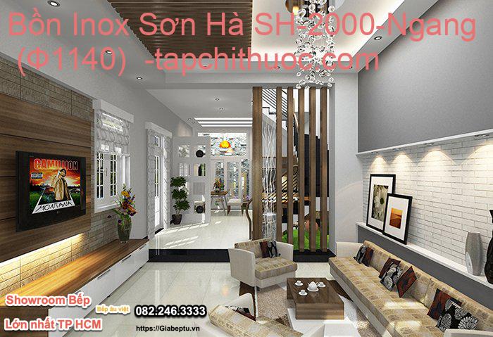 Bồn Inox Sơn Hà SH-2000-Ngang (Ф1140) - tapchithuoc.com