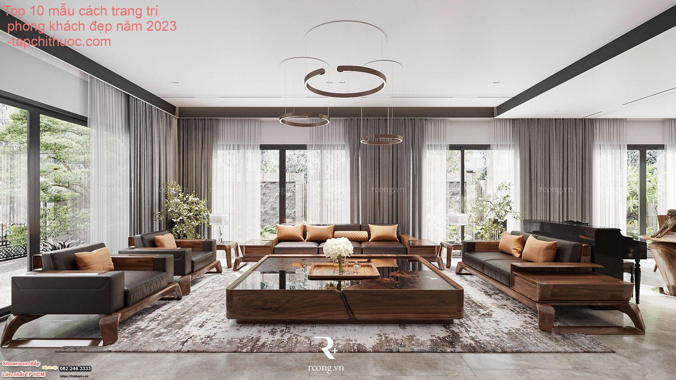 Top 10 mẫu cách trang trí phòng khách đẹp năm 2023