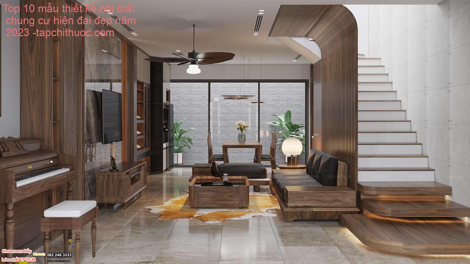 Top 10 mẫu thiết kế nội thất chung cư hiện đại đẹp năm 2023