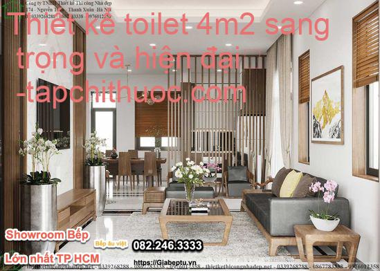Thiết kế toilet 4m2 sang trọng và hiện đại
