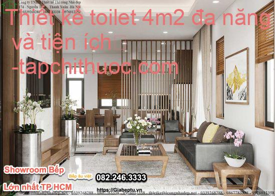Thiết kế toilet 4m2 đa năng và tiện ích
